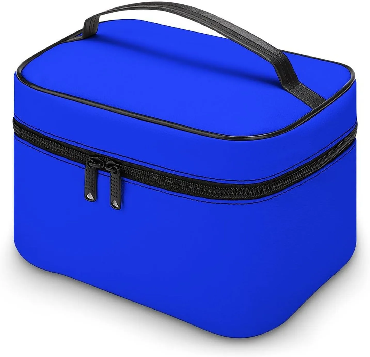 Bright Blue Cosmetic Bag, Travel Portable Makeup Bag for Purse Pouch Beauty Zipper Organizer Toiletry Bag for Women