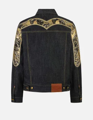 Brocade Daicock Appliqué 
Regular Fit Denim Jacket