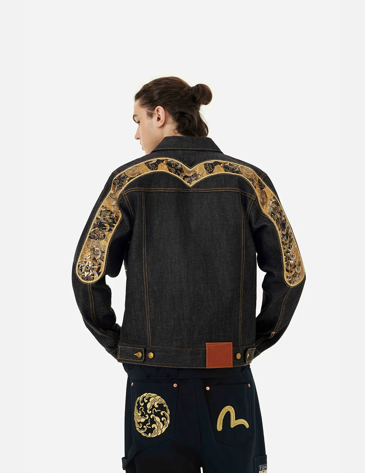 Brocade Daicock Appliqué 
Regular Fit Denim Jacket