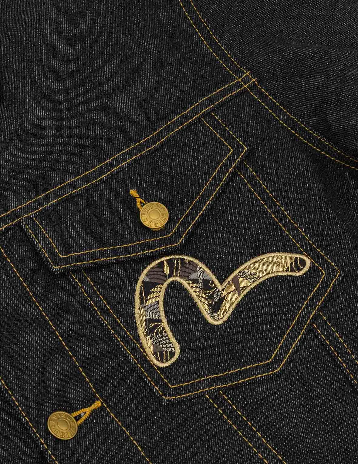 Brocade Daicock Appliqué 
Regular Fit Denim Jacket
