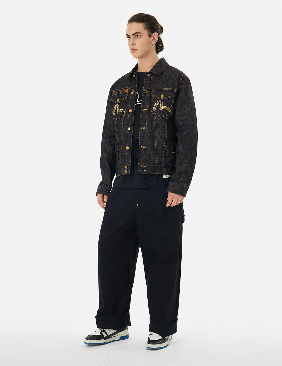 Brocade Daicock Appliqué 
Regular Fit Denim Jacket