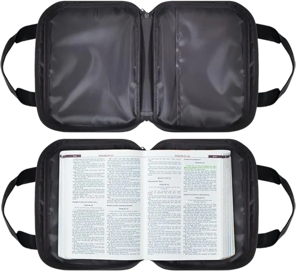 Brown Leopard Cross Bible Covers for Men, Bible Cover Case for Women, Portable Bible Case Women, Waterproof Bible Bag Bible Carrier for Bible Accessories