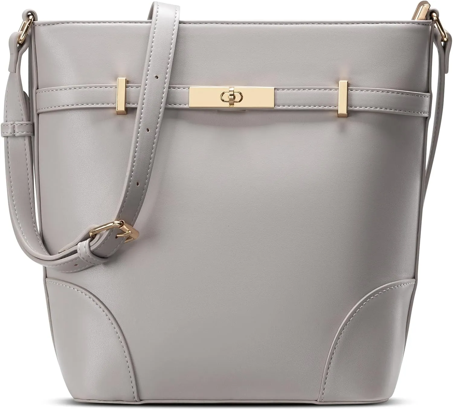 Bucket Bag for Women Leather Shoulder Purse Trendy Design Mideum Size Shoulder Handbags with Adjustable Strap
