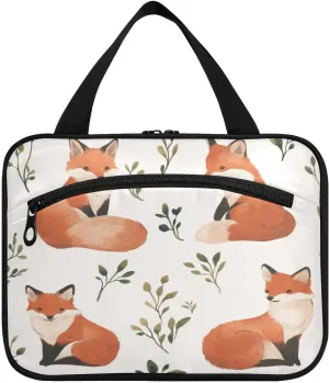 Burbuja Foxs Twigs Travel Toiletry Bag for Women, Hanging Waterproof Toiletry Bag Cosmetic Organizer for Toiletries Accessories, M