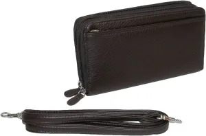 Buxton The Ultimate Double Zip Organizer, Brown