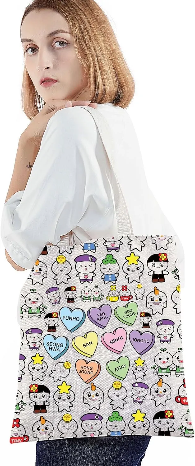 BWWKTOP K-Pop Cosmetic Makeup Bag Korean Group Fans Gift Korean Members Travel Zipper Pouch Bag (YUNH TG)