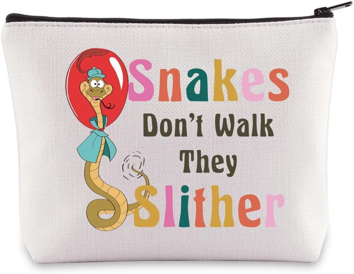BWWKTOP Sir Hiss Snakes Makeup Bag Sir Hiss Villains Fans Gifts Snakes Don't Walk They Slither Zipper Pouch Bag Sir Hiss Merch (Snakes Don't Walk)