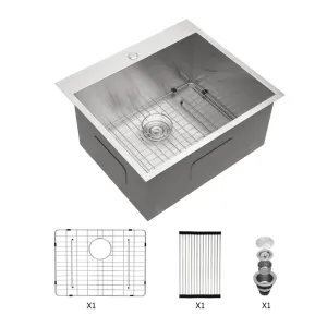 cadeninc 25 x 22 x 12 Inch Single Bowl Drop-In Utility Sink