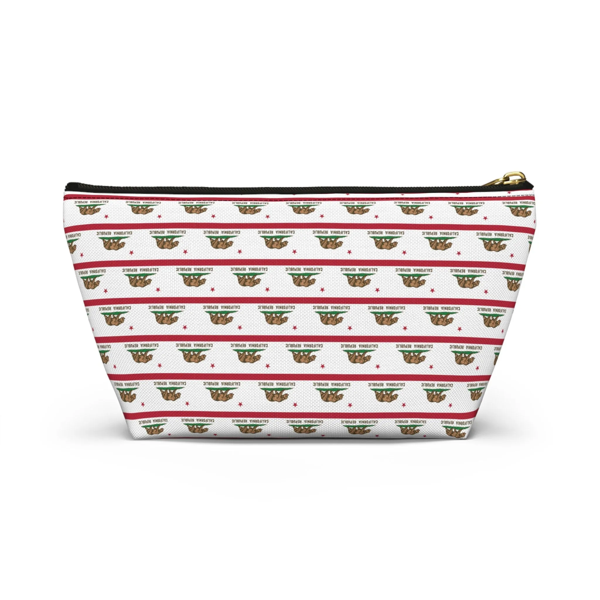 California Flag Accessory Pouch w T-bottom