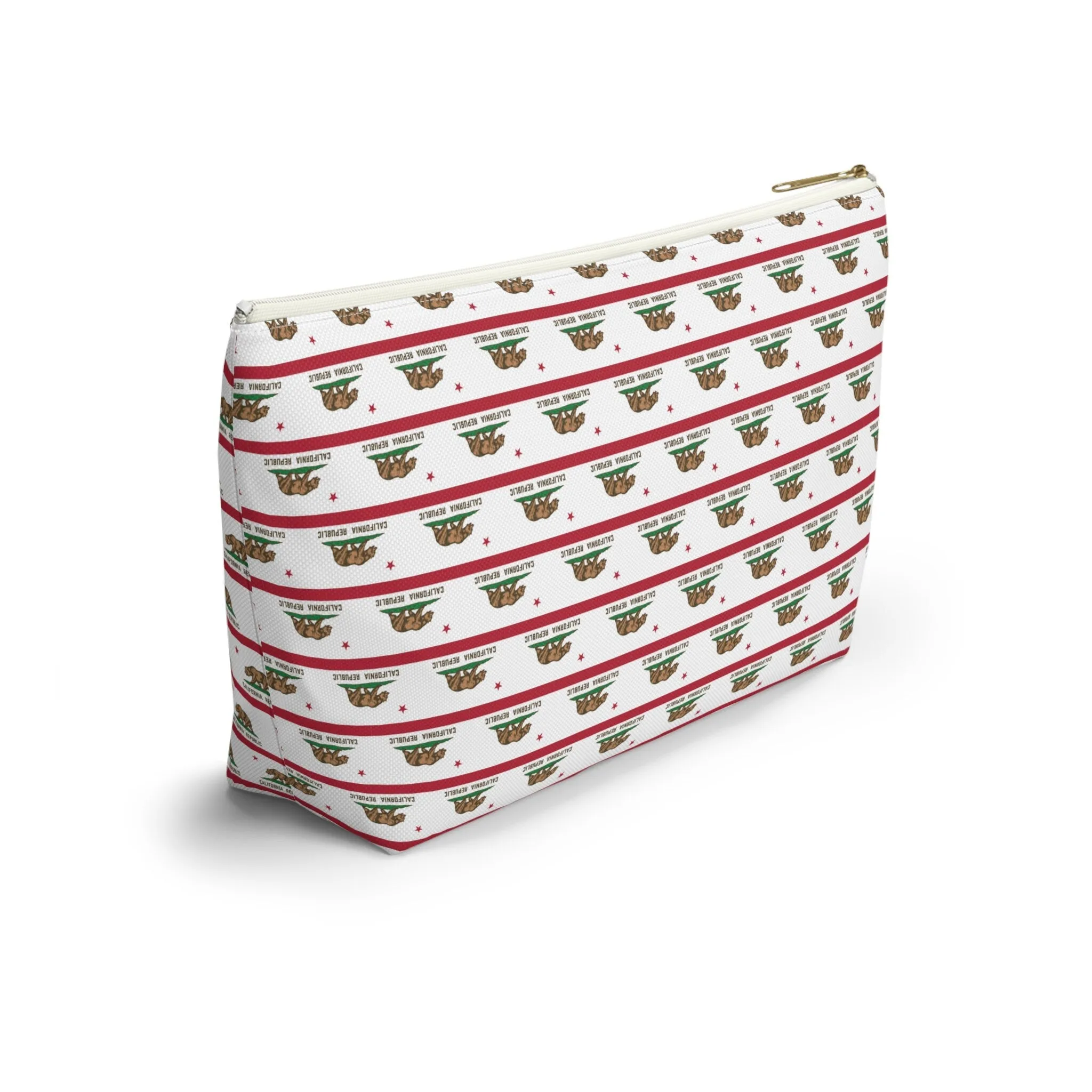 California Flag Accessory Pouch w T-bottom