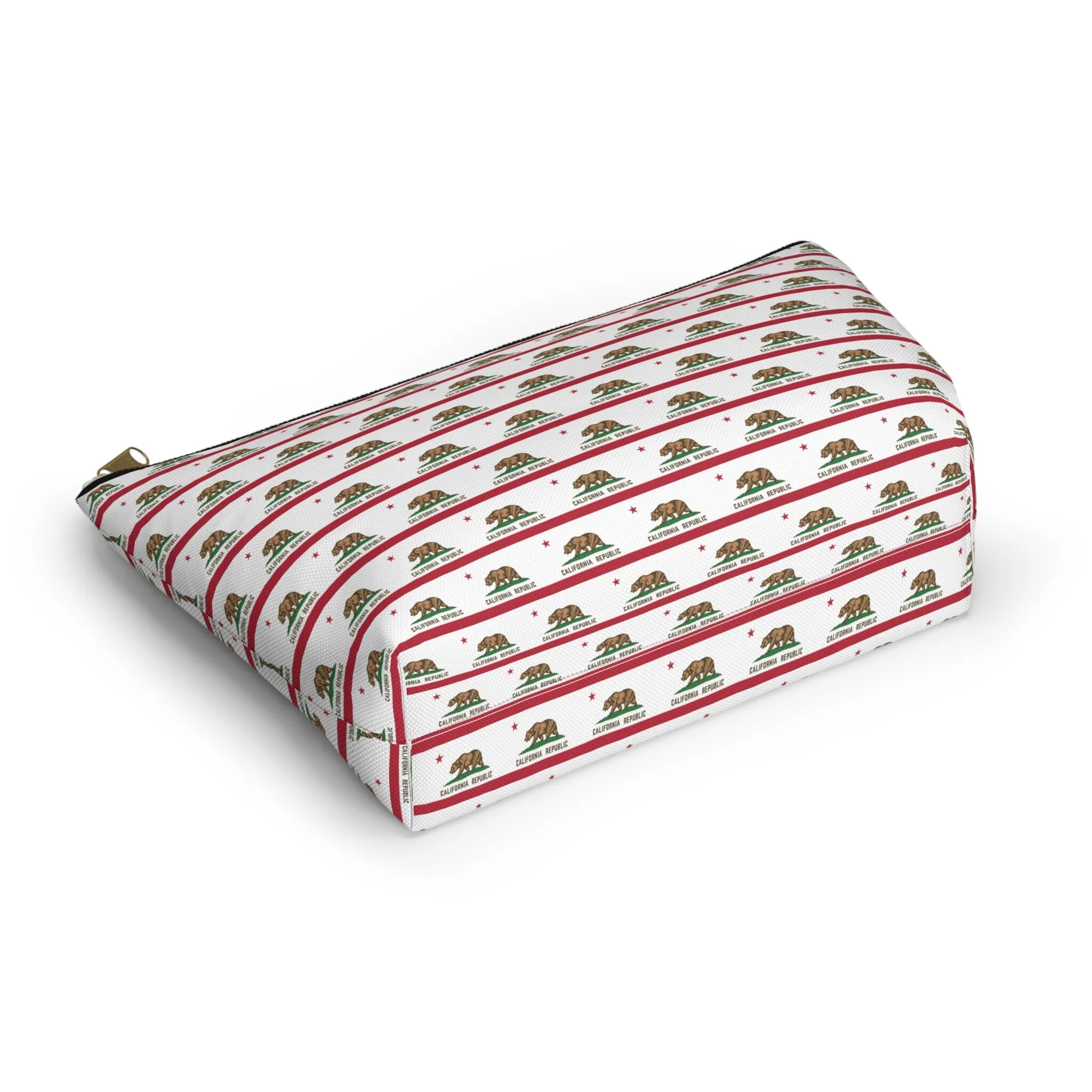 California Flag Accessory Pouch w T-bottom