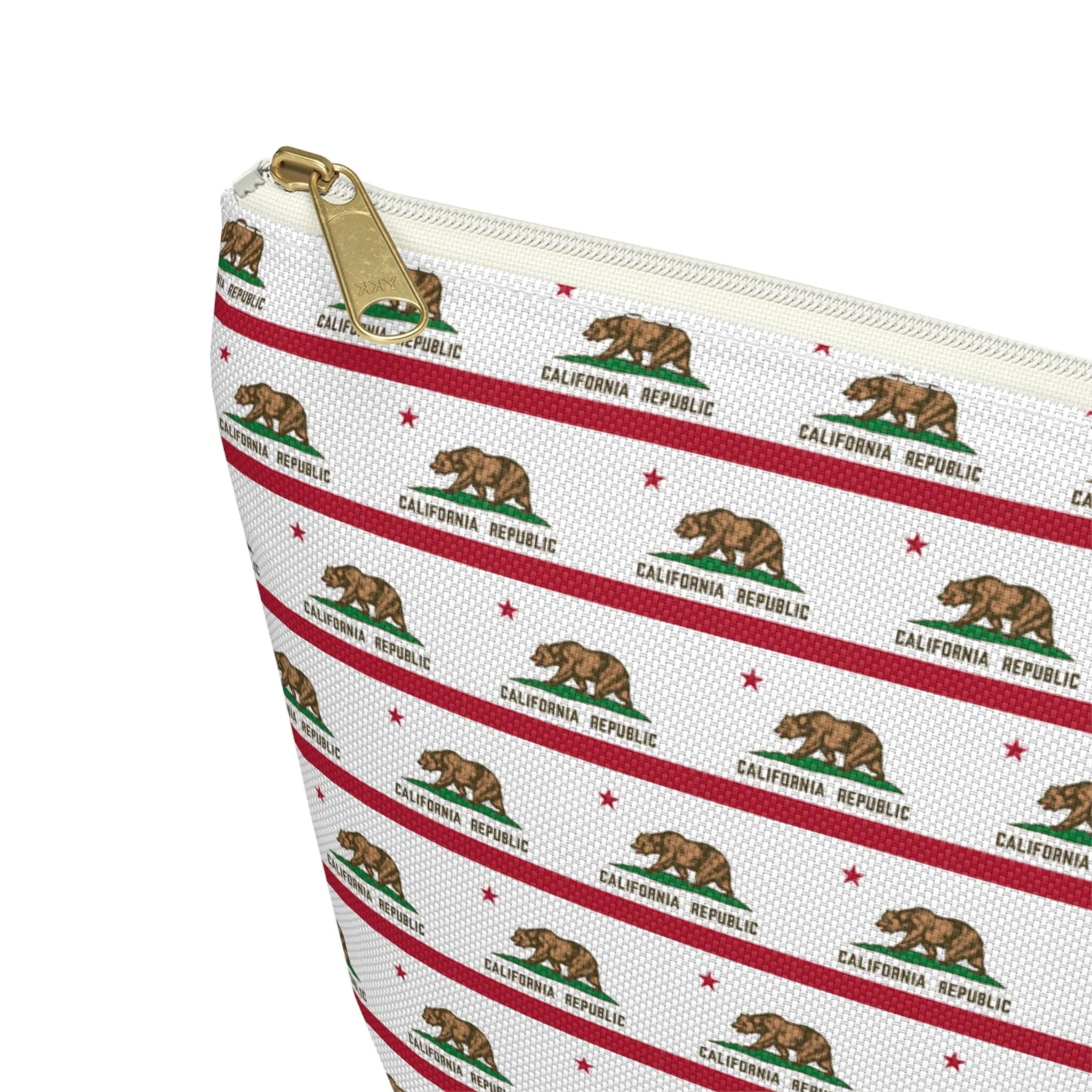 California Flag Accessory Pouch w T-bottom