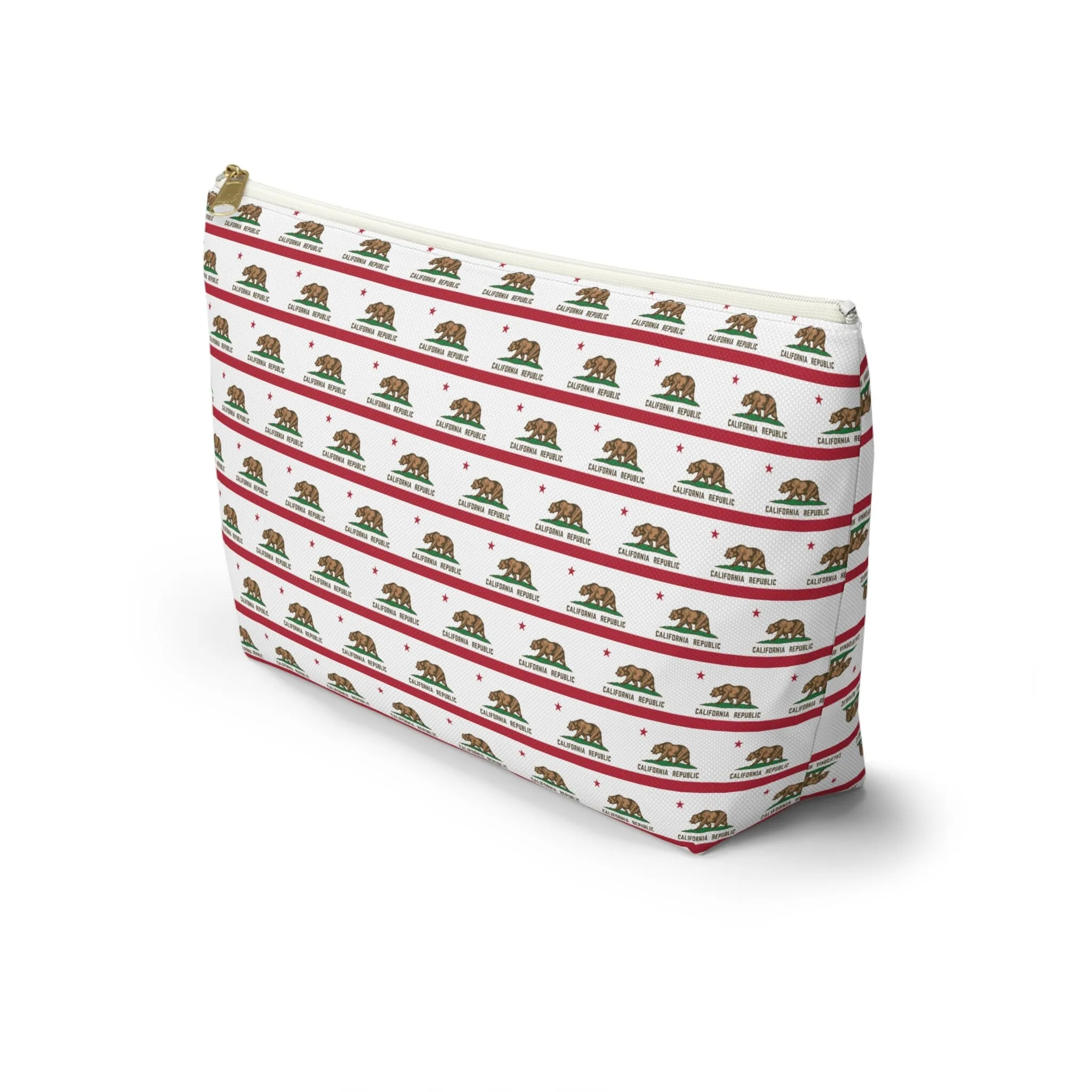 California Flag Accessory Pouch w T-bottom