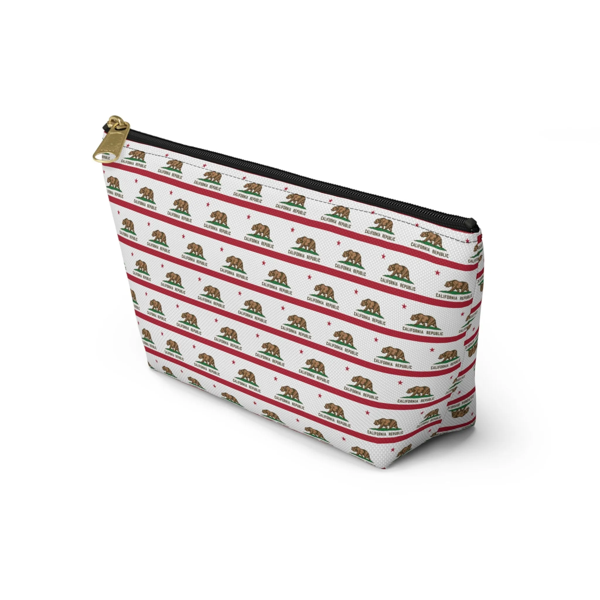 California Flag Accessory Pouch w T-bottom