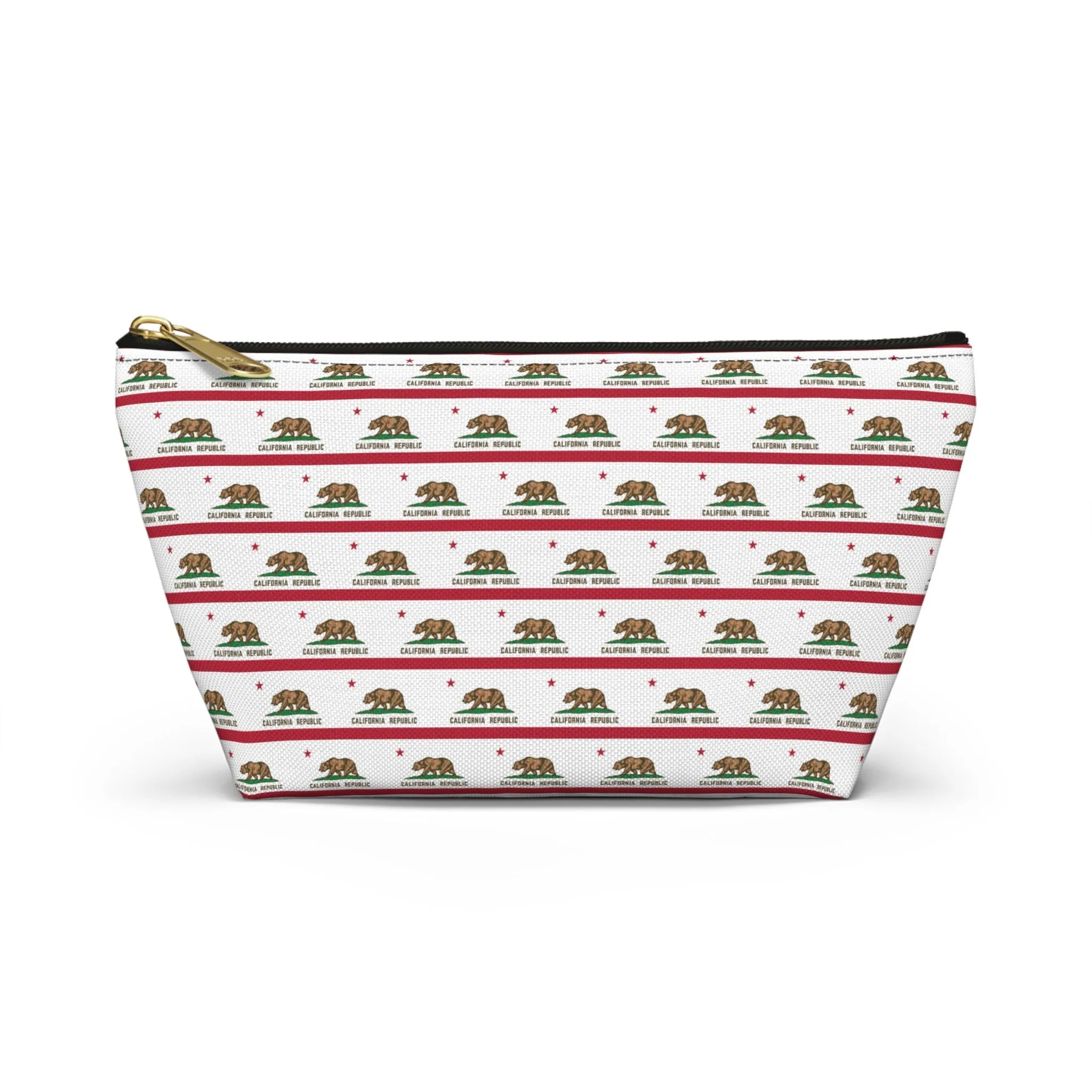 California Flag Accessory Pouch w T-bottom