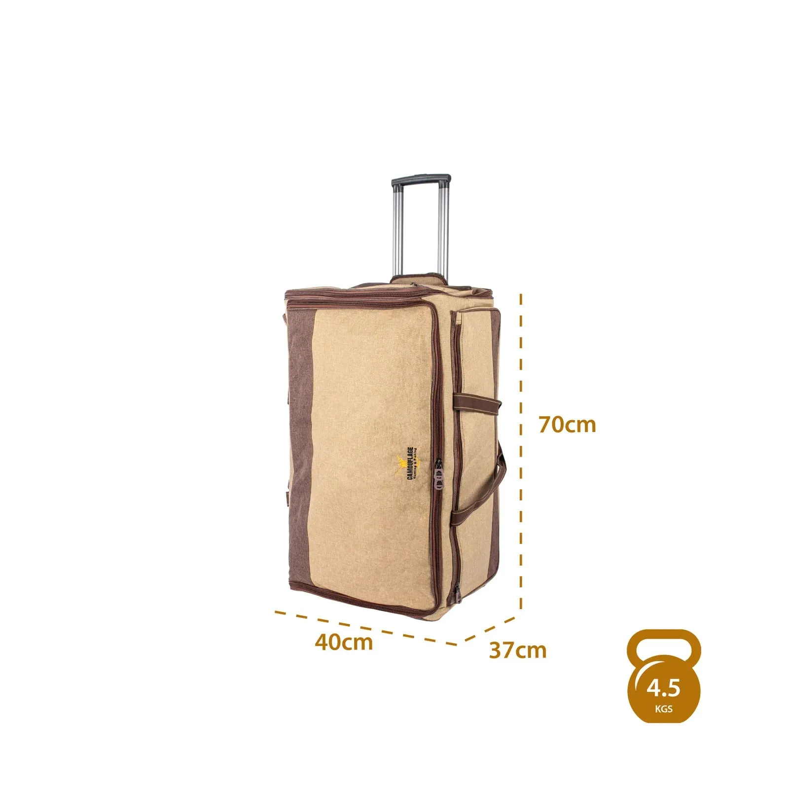 Camouflage Izba Bag with wheels Wooden