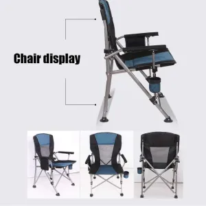 Camping Chairs, Camping Chair Ergonomic High Back Support Chair Folding Chair Outdoor Heavy Duty, Padded Armrest, Cup Holder