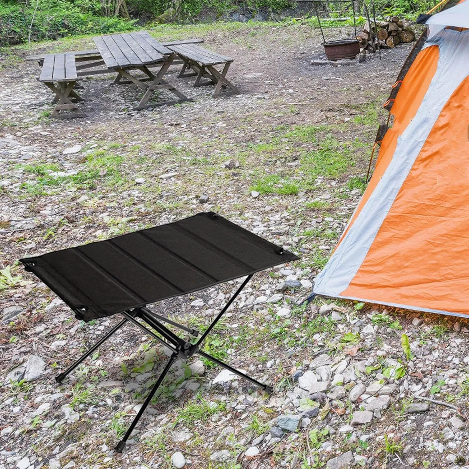 Camping Folding Table | Aluminum Alloy Camping Table,Outdoor Heavy Duty Folding Table with Carry Bag for Party, Beach, Barbecue, Travel, Patio, Picnic