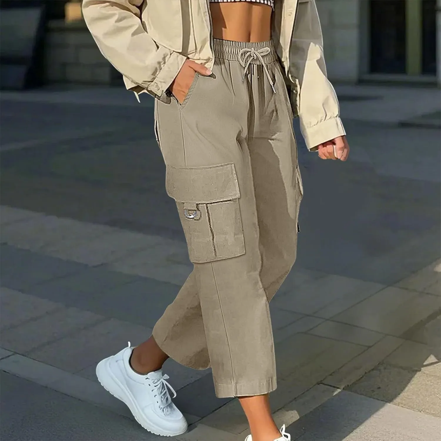 Capri Pants for Women Palazzo Lounge Pants Summer Dandelion Graphic Cropped Cotton Linen Comfy Baggy Trousers