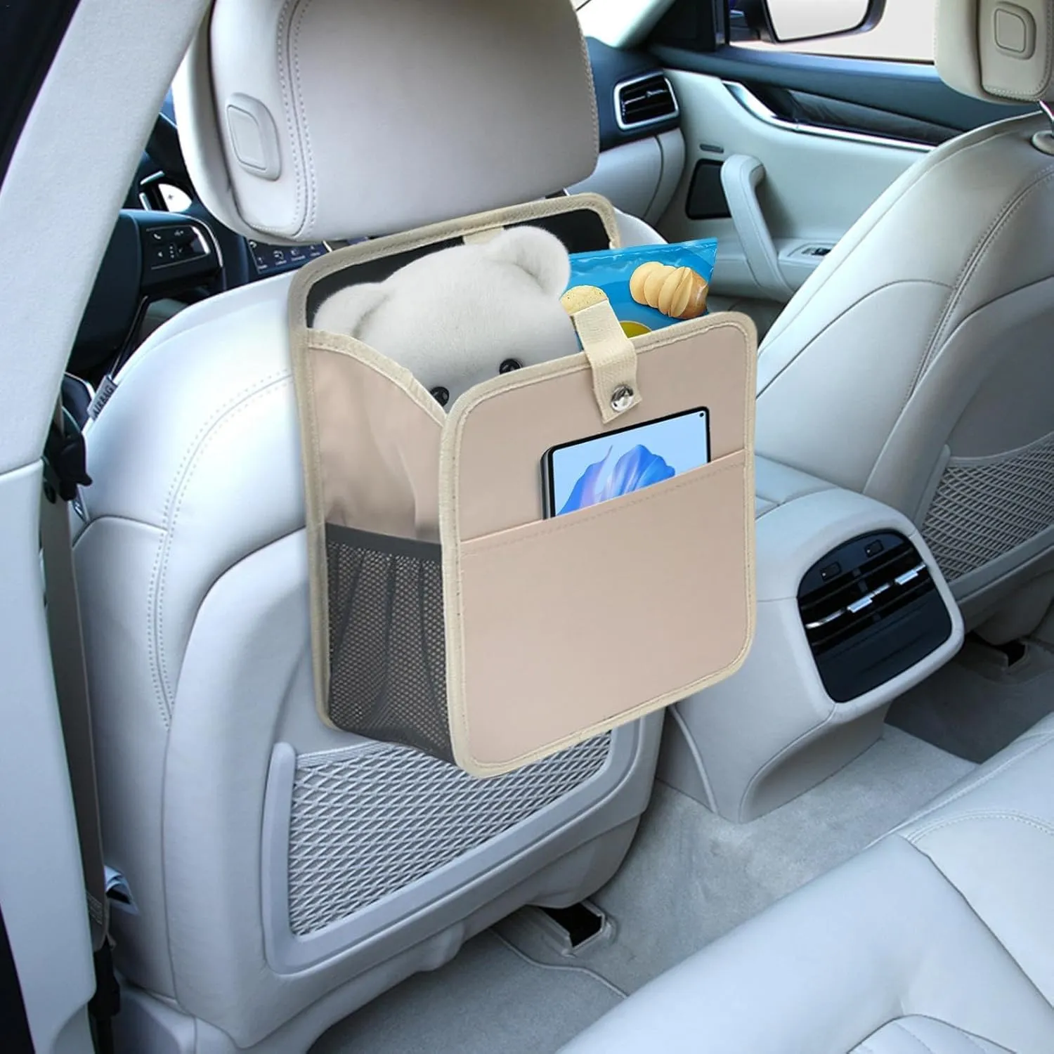 Car Back Seat Organizer, Car Back Seat Organizer | Foldable Back Seat Tissue Organizer 20L - Ox Car Headrest Garbage Bag
