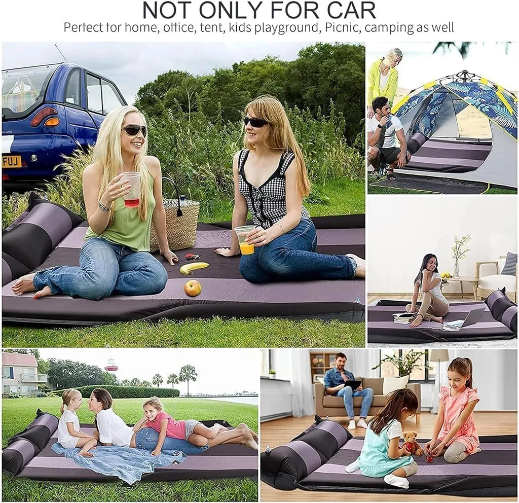Car Inflatable Mattress for Cadillac SRX(5seats) 2. Generation 2010-2016 Co-Pilot/no/air-Outlet Sleeping Movable Back Seat Bed Portable Soft Mattress Sleeping Bed,Black