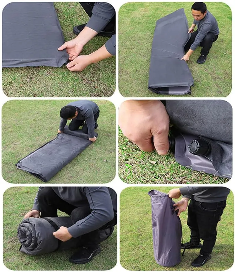 Car Inflatable Mattress for Cadillac SRX(5seats) 2. Generation 2010-2016 Co-Pilot/no/air-Outlet Sleeping Movable Back Seat Bed Portable Soft Mattress Sleeping Bed,Black