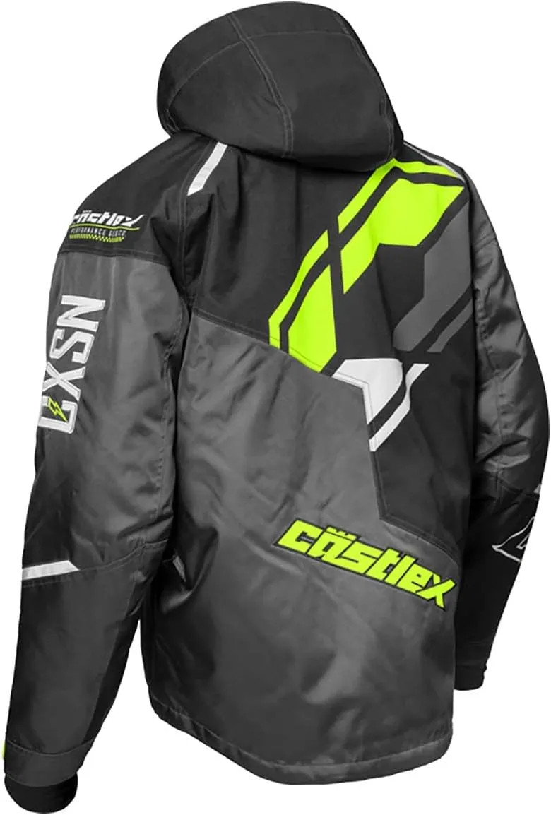 Castle X Men's Code G4 Snowmobile Jacket (Black/Charcoal/Hi-Vis - Small)