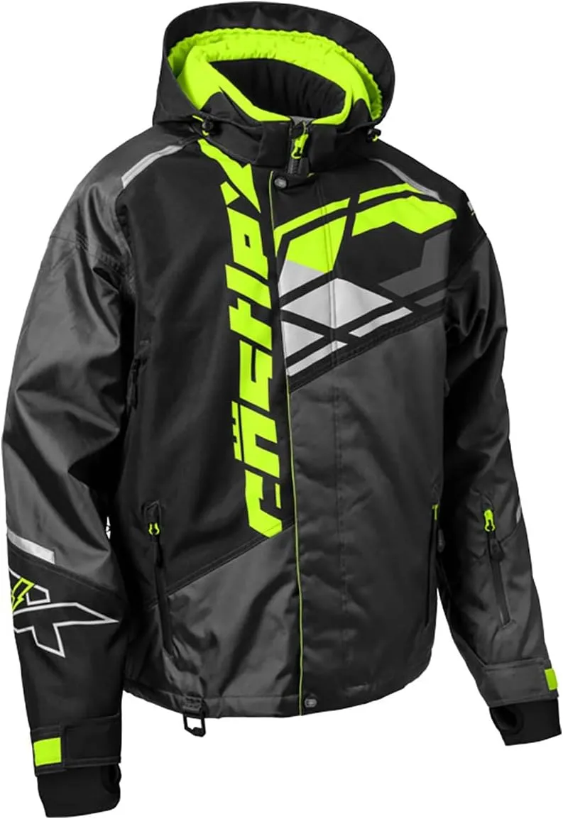 Castle X Men's Code G4 Snowmobile Jacket (Black/Charcoal/Hi-Vis - Small)