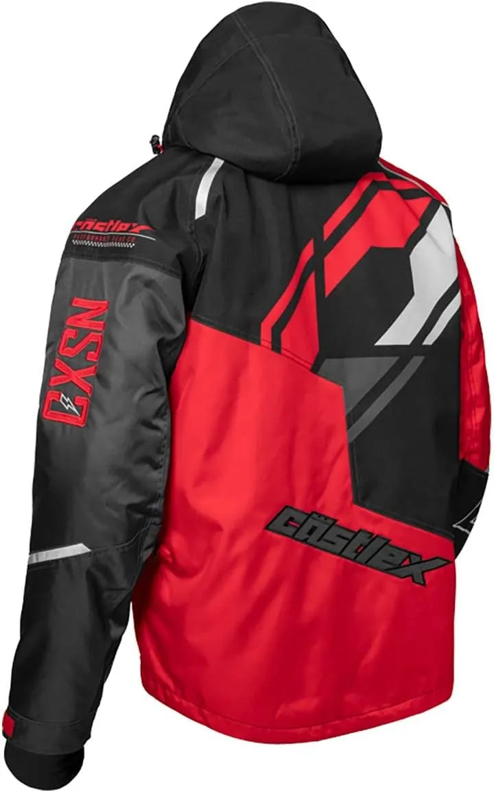 Castle X Men's Code G4 Snowmobile Jacket (Red/Black/Charcoal - 3X-Large)