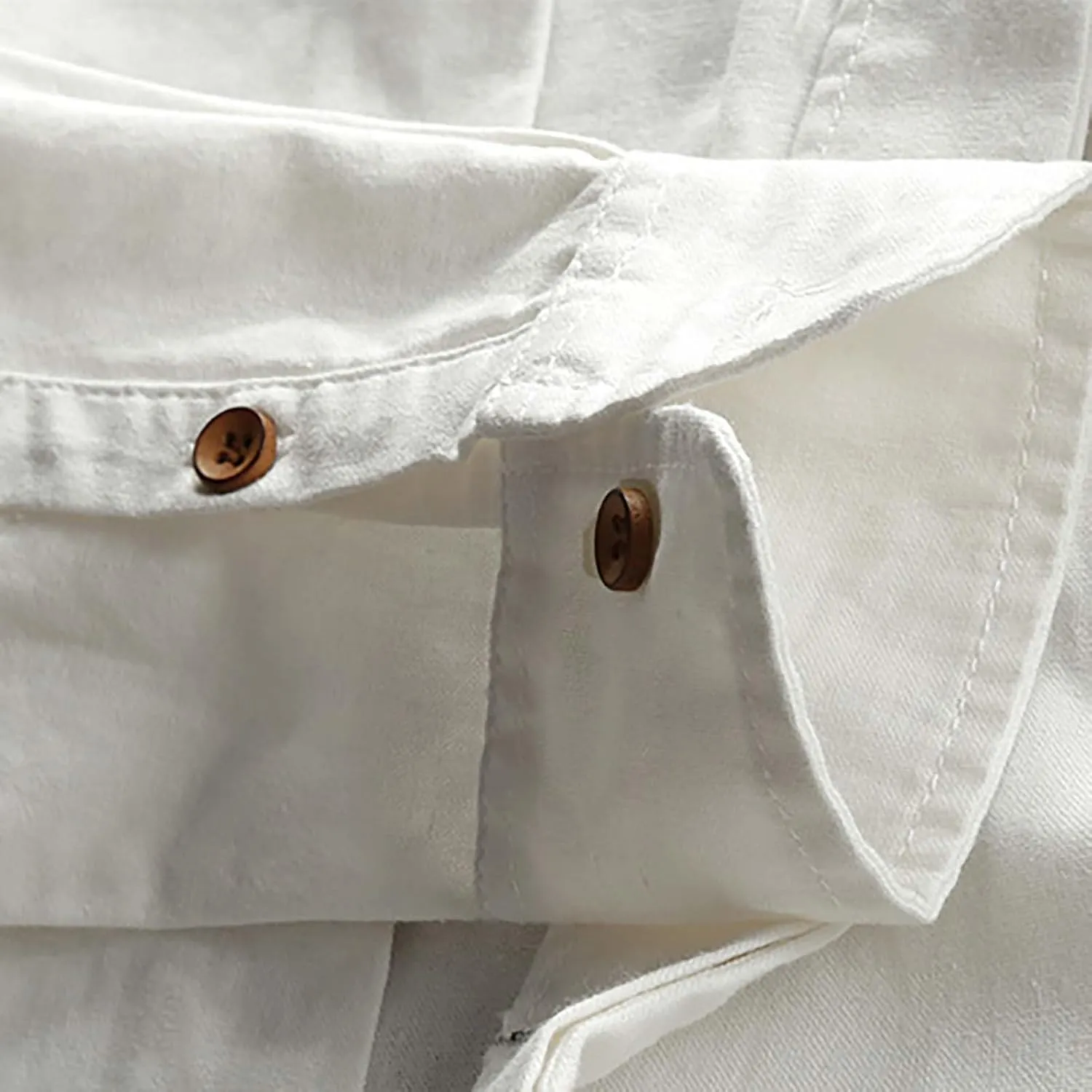 Casual Shirt Jacket for Men Slim Fit Long Sleeve Button Down Stand Collar Overshirt Lightweight Shacket with Pockets