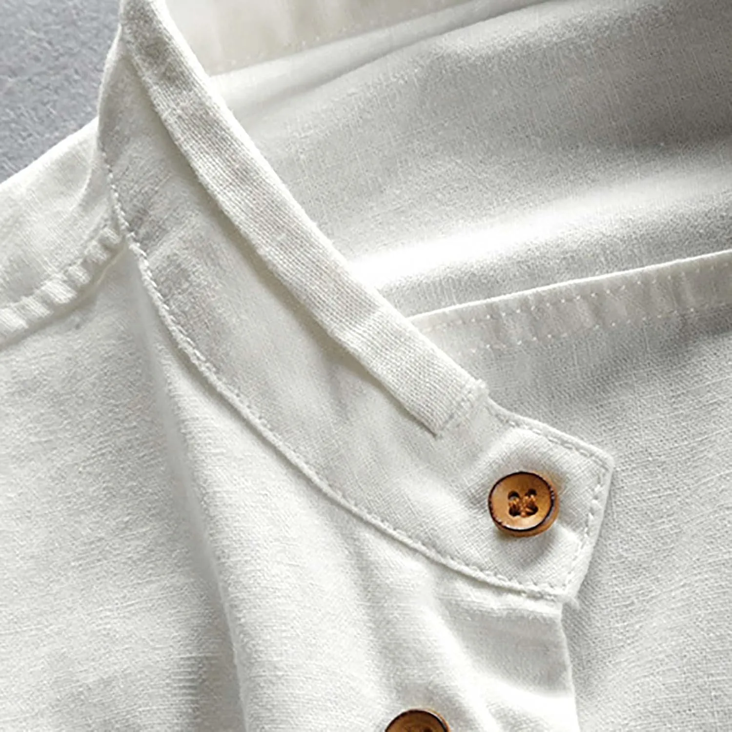 Casual Shirt Jacket for Men Slim Fit Long Sleeve Button Down Stand Collar Overshirt Lightweight Shacket with Pockets
