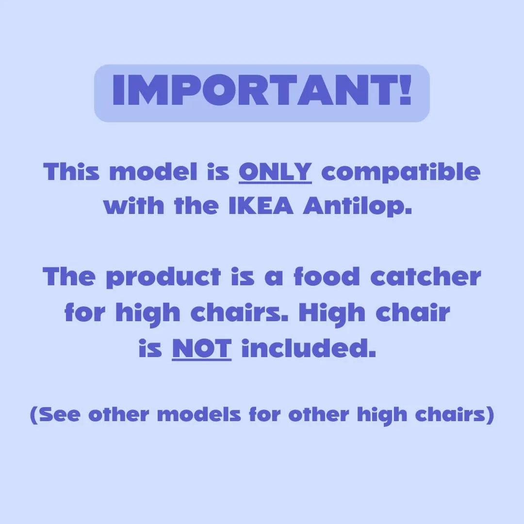 CATCHY -Food Catcher- Compatible with IKEA Antilop High Chair   11 Other High Chairs -Highchair Sold Separately- Baby & Toddler Food & Mess Catcher -Premium Linen Inspired- Under High Chair Accessory