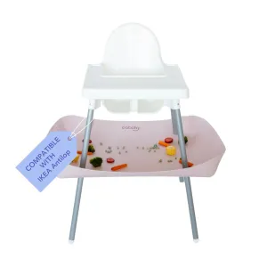 CATCHY -Food Catcher- Compatible with IKEA Antilop High Chair   11 Other High Chairs -Highchair Sold Separately- Baby & Toddler Food & Mess Catcher -Premium Linen Inspired- Under High Chair Accessory