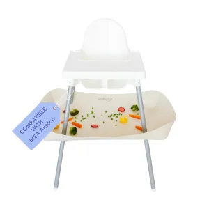 CATCHY -Food Catcher-Compatible with IKEA Antilop High Chair   11 Other High Chairs- Highchair Sold Separately -Baby & Toddler Food & Mess Catcher-Premium Linen Inspired - Under High Chair Accessory
