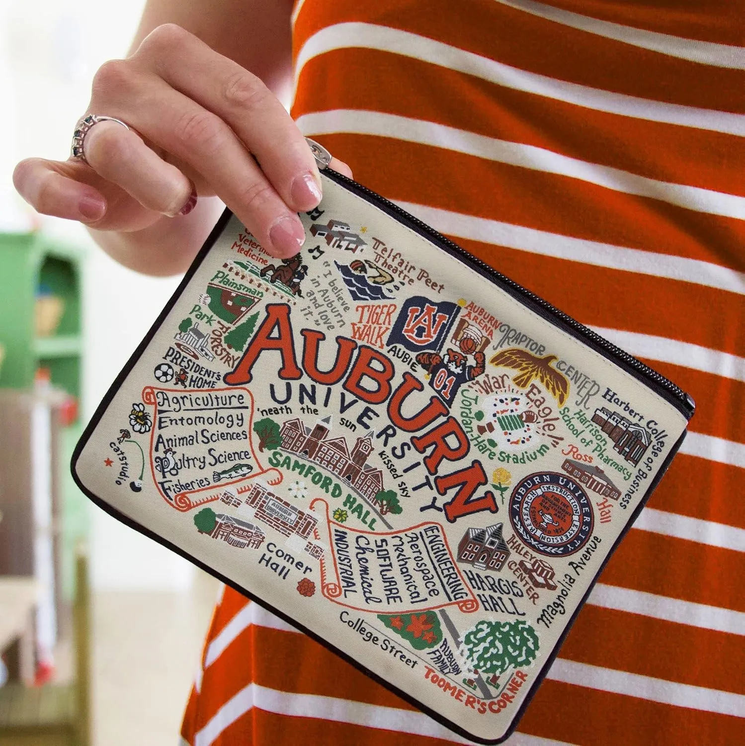 Catstudio Auburn University Collegiate Zipper Pouch Purse | Holds Your Phone, Coins, Pencils, Makeup, Dog Treats, & Tech Tools