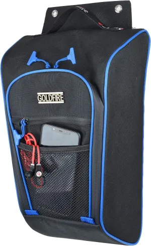 Center Seat Storage Bag Tool Bag Compatible with Polaris RZR Pro XP 2020-2025 Cab Pack Organizer Gear Bag 1680D (Blue Piping)