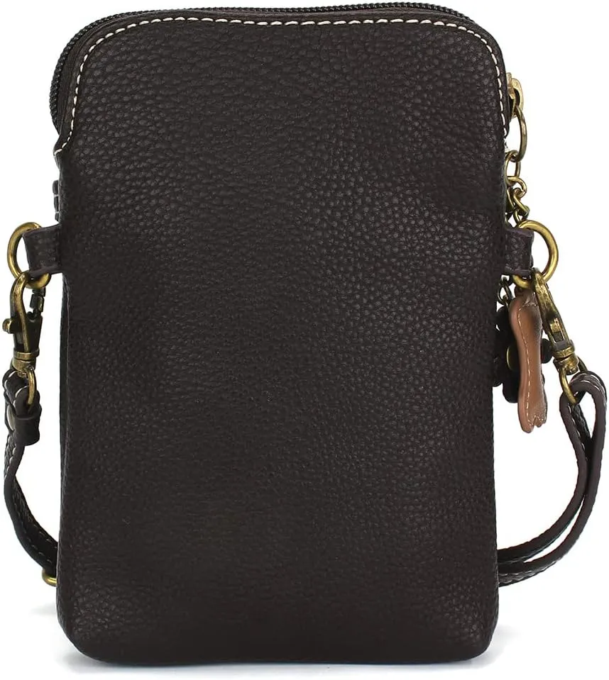 CHALA Cell Phone Crossbody Purse-Women PU Leather/Canvas Multicolor Handbag with Adjustable Strap
