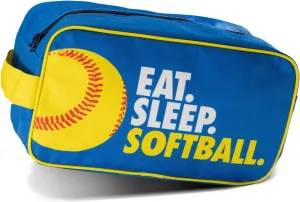 ChalkTalkSPORTS Softball Accessory Bag | Travel Bag Dopp Kit | Eat Sleep Softball