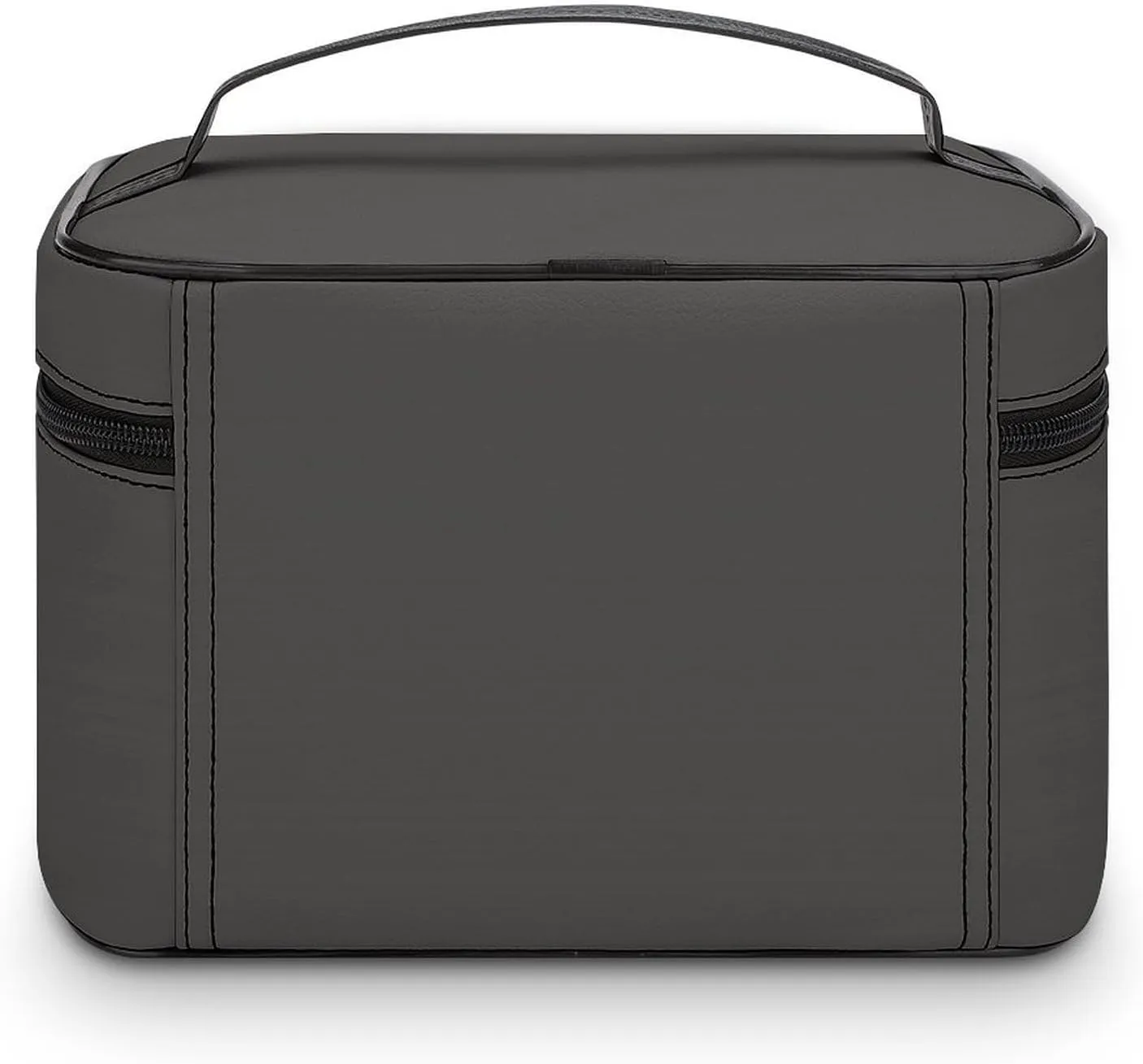 Charcoal Gray Cosmetic Bag, Travel Portable Makeup Bag for Purse Pouch Beauty Zipper Organizer Toiletry Bag for Women