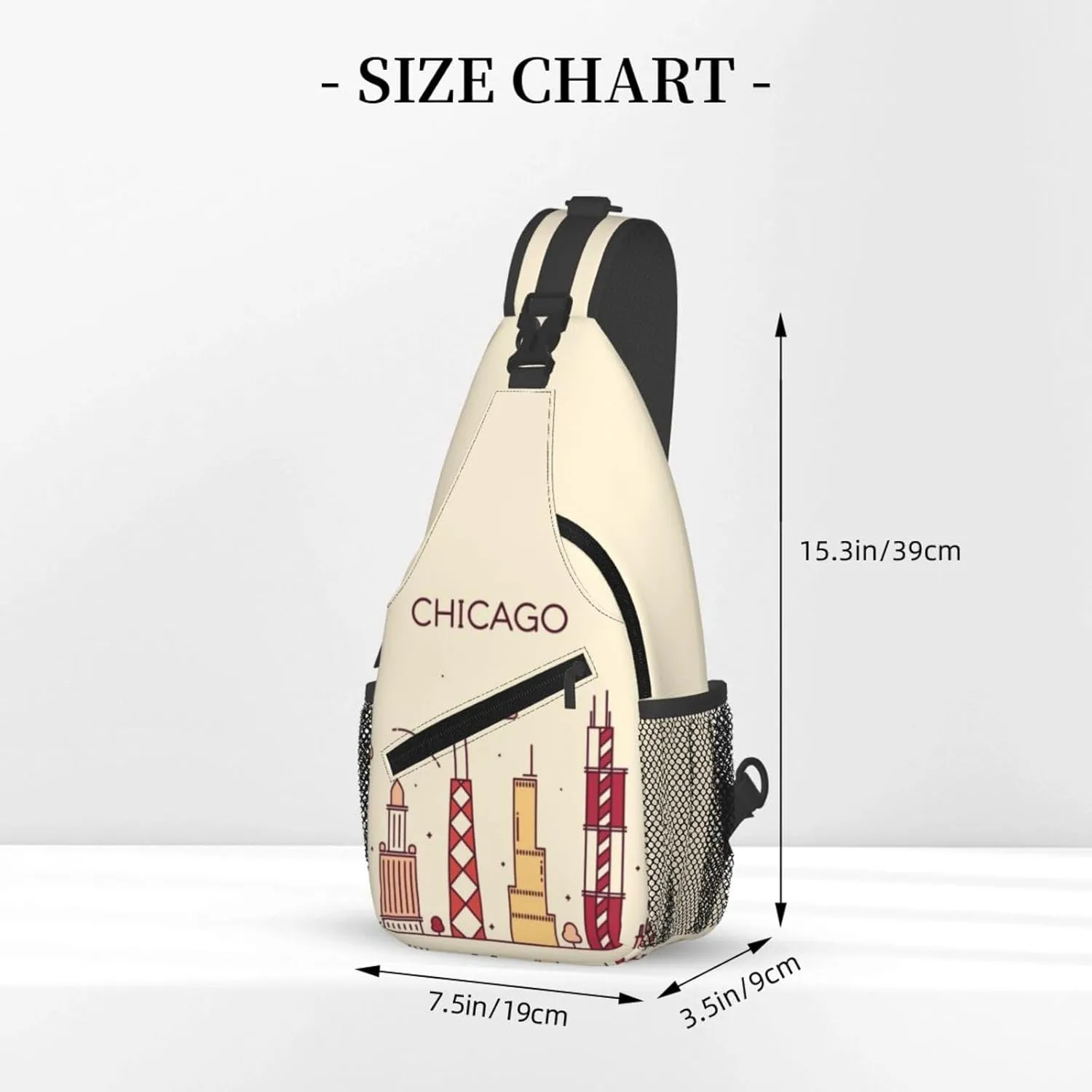 Chicago Crossbody Bag Chicago Flag Shoulder Bag Backpack Chicagoan Sling Bag Chicago Flag Chest Casual Daypack Bag
