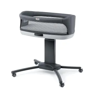 Chicco Close to You SE Bedside Bassinet, Mobile Newborn Bassinet with Wheels | Charcoal/Grey