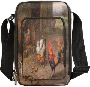 Chicken Nest Barrel Crossbody Bag Small Sling Bag for Women and Men with Adjustable Shoulder Strap and Zipper Waterproof Fanny Pack for Working Traveling Hiking