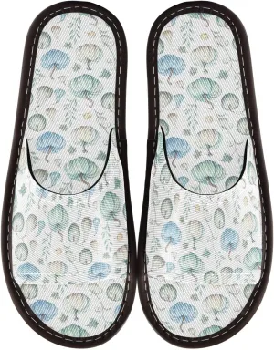 CHIFIGNO Women Durable Non-slip Casual Slippers for Bathroom and Indoor Size 4-5