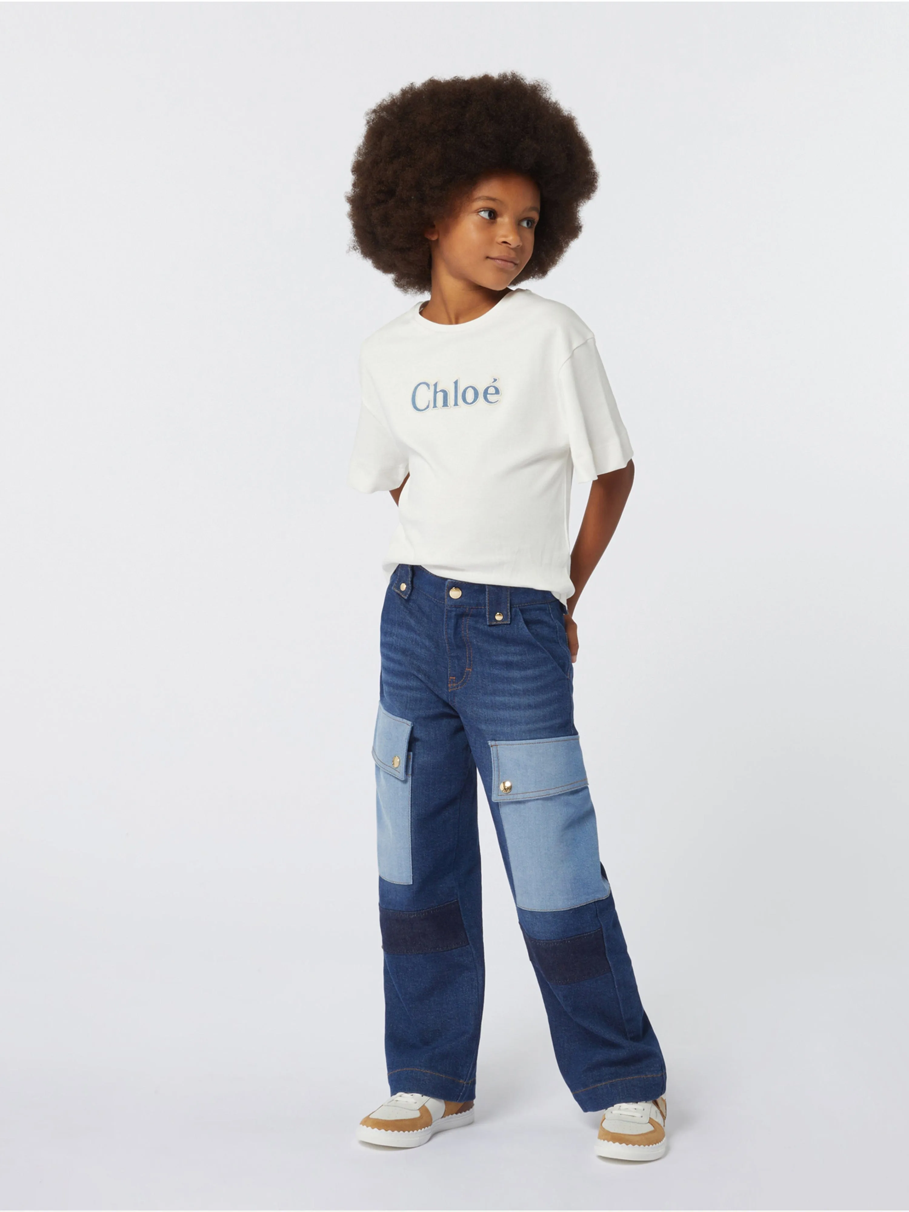 Chloé Girls Logo T-Shirt in White