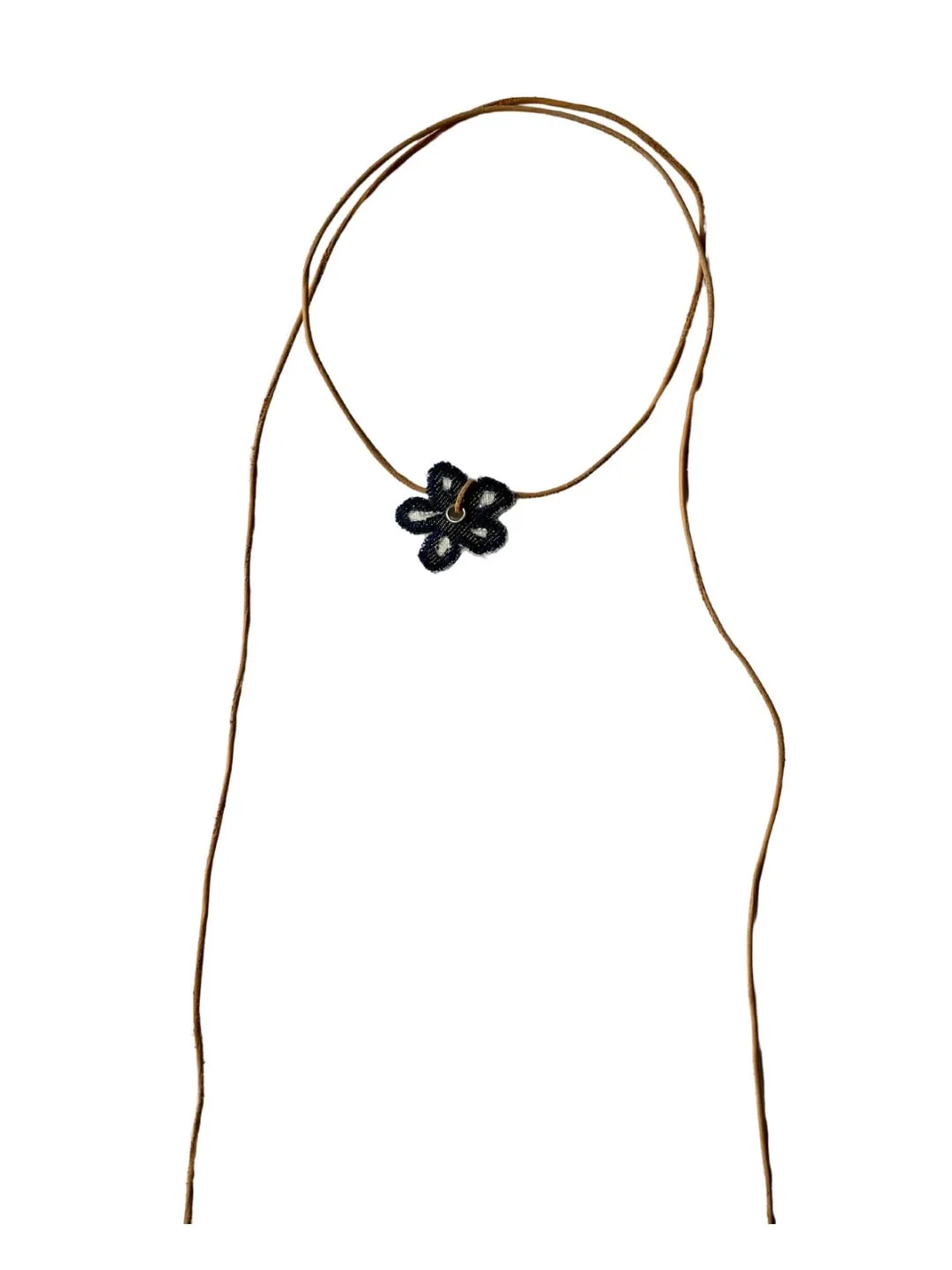 Choker necklace blue