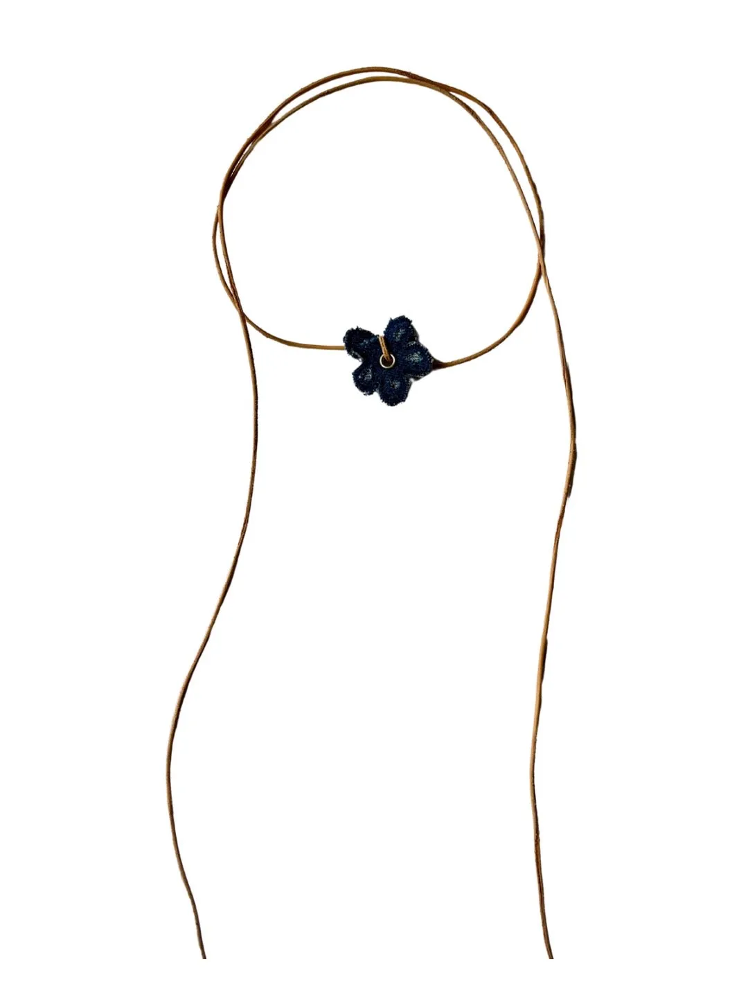 Choker necklace blue