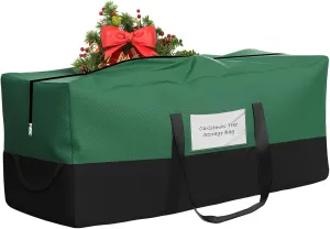 Christmas Tree Bag,Fits Up 8 Ft Tall Artificial Trees,600D Oxford Material,Heavy Duty Tree Bag,Dampproof Storage Bag with Durable Reinforced Handles & Dual Zipper&Transparent Pocket