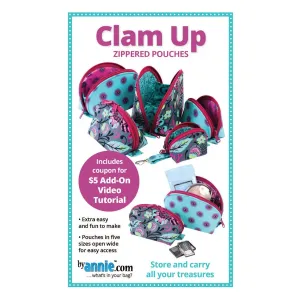 Clam Up Zippered Pouches Pattern