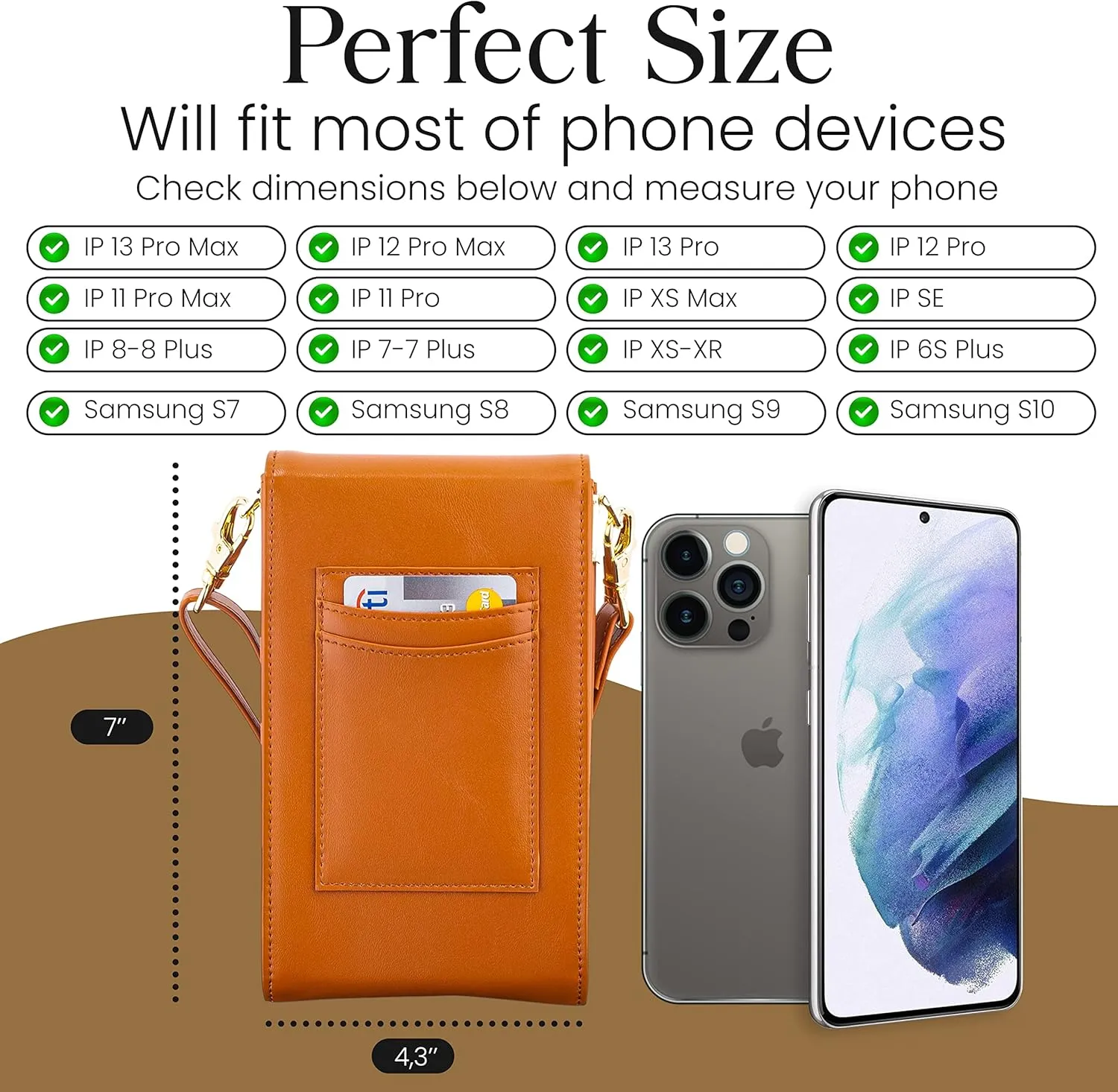 Classico Small Crossbody Phone Purse for Women - Crossbody Bag Wallet for Phone, Cards, Accessories