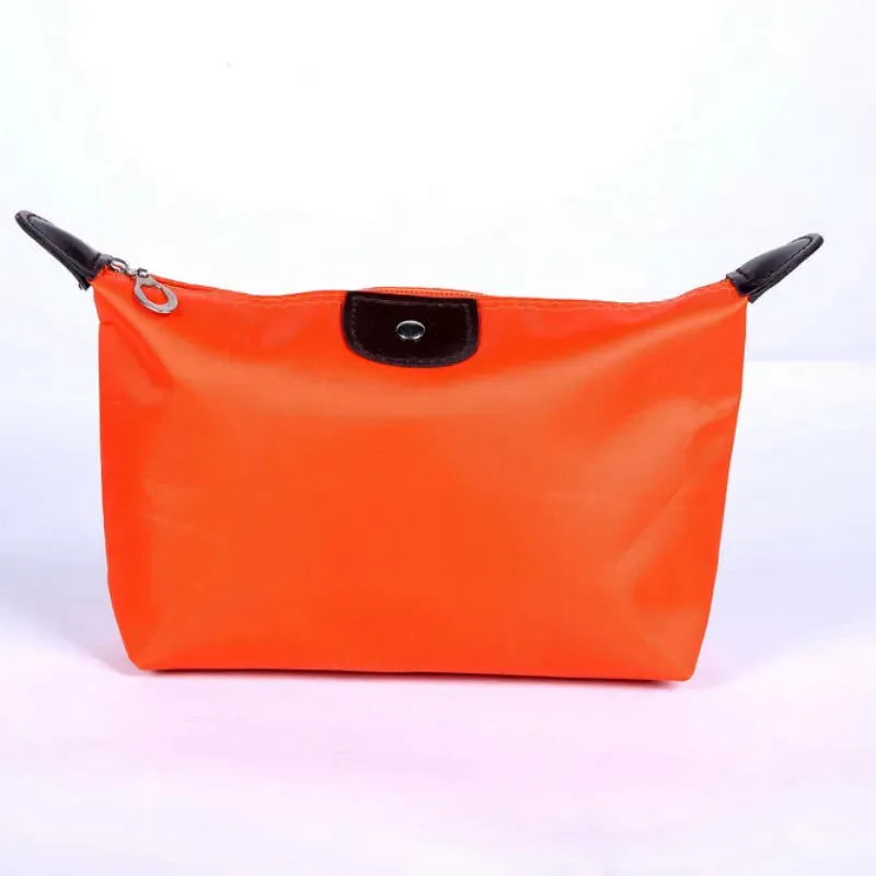 Colorful Waterproof Dumpling Cosmetic Bag for Women - Mini Portable Makeup Tote